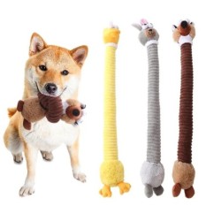 Quietschspielzeug für Hunde, Schnüffelspielzeug aus Plüsch mit langem Hals, Molaren-Puzzle, Hundespielzeug, interaktives Hund