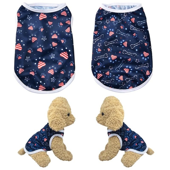 Atmungsaktive Weste für Hunde und Katzen, Sommerkleidung für kleine und mittelgroße Hunde, Katzen, Haustier, dünnes T-Shirt m