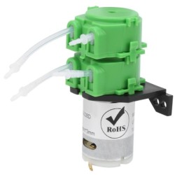 Schlauchpumpe Mini-Doppelkopf-Dosierwasser-Umwälzpumpe 1 x 3 mm für viskose, nicht viskose