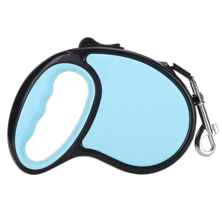 3/5 m ausziehbare Hundeleine, Laufleine mit rutschfestem Griff für kleine und mittelgroße Hunde(Blau 5 m) 5M blau