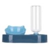 Doppelte Katzennäpfe, Wasser- und Futternapf-Set, automatischer Wasserspender, Flasche, Haustier-FeederBox-Verpackung blau