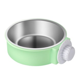 Hundenapf aus Edelstahl, Fallschutz, zum Aufhängen, für Haustierkäfige, Schüsseln, Käfigställe, Becher für Katzen und Kaninch