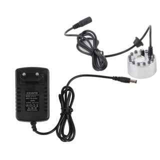 Silber Aquarium 12 LED Licht Ultraschall Nebel Maker Zerstäuber Wasser Brunnen Teich Indoor Outdoor Fisch