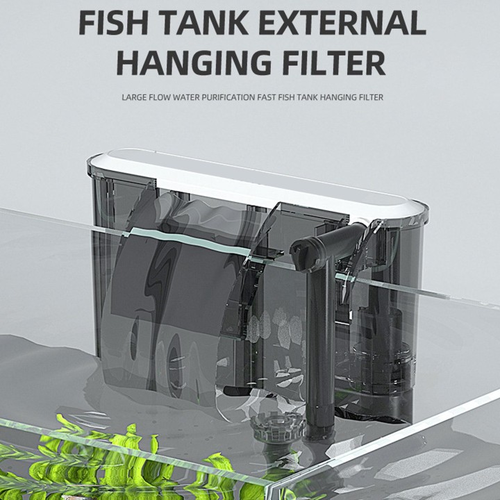 Fisch Tank Externe Hängen Filter Öl Entfernung Film Wasserfall Zirkulation Sauerstoffanreicherung Ruhige Energie