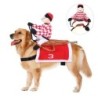 Haustier-Reitkostüm für Halloween, Weihnachten, Sattelritter, Hundekleidung
