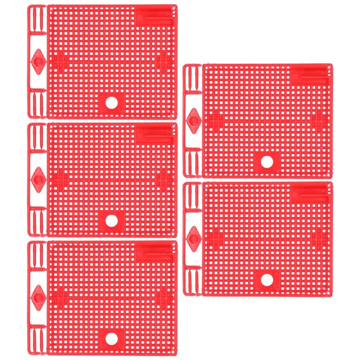 5Pcs Wiederverwendbare Königin Bee Isolator Tragbare Königin Einführung Käfig Bienenzucht ToolsRed rot