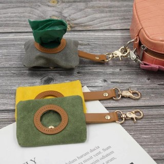 Hundekotbeutelhalter, Leine, Canvas, verstellbar, Mini-Reise-Müllsack, Hundekotbeutelspender, Reinigung, tragbare Werkzeuge g