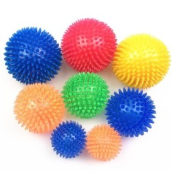 Haustier Hund Spielzeug Katze Welpen Sounding Spielzeug Polka Quietschende Zahn Reinigung Ball TPR Ausbildung Haustier Zähne
