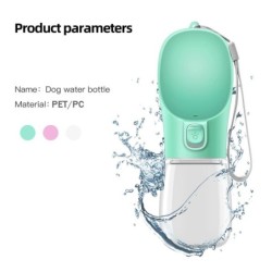 Hundewasserflasche für Hunde und Katzen, Wasser-Futternäpfe, für Reisen im Freien, auslaufsicher, Trinkbehälter für Welpen, M