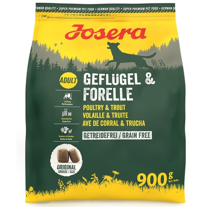 JOSERA Geflügel Forelle 900 g
