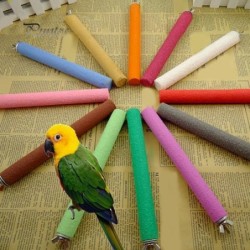Käfig Raue Oberfläche Holz Pfote Schleifen Barsch Stand Stick Plattform Vogel Spielzeug 2cm x 10cm