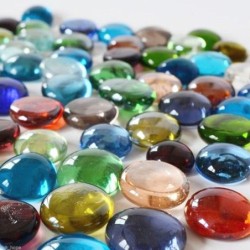 Startseite Craft Dekoration gemischte Farbe Murmeln Zubehör Stein Glassteine Aquarium Perlen Aquarium bunt