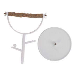 Bird Stand Natural Wood Anti Slip Portable Tabletop Parrots Training Playing Perch for Indoor