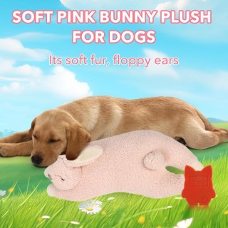 Großes Plüschspielzeug für Hunde, Geburtstagsgeschenke für Hunde, beruhigendes Spielzeug mit Herzschlag für Haustiere, Kauspi