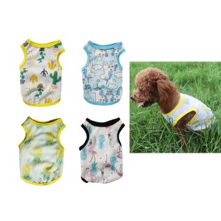 Kühlweste für Hunde im Sommer, zur Vorbeugung von Hitzschlag, Kühlhemd, ärmellos, Outdoor-Kühljacke mit Cartoon-Aufdruck L