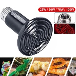 25W/50W/75W/100W Aalen Keramik IR Wärme Emitter Birne Keine Lampe Schildkröte Infrarot Küken Pet Licht S A6X5 75w-1pcs