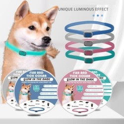 Anti-Lost Insektenschutz Einstellbare Reflektierende Floh- Und Zeckenhalsband Leuchtende Hunde Katzen Halskette Green-65cm Do