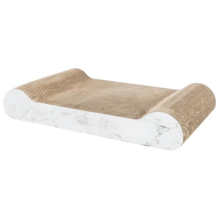 Griffoir carton XXL - TRIXIE - Aspect marbre - 64 x 11 x 37 cm - Gris clair