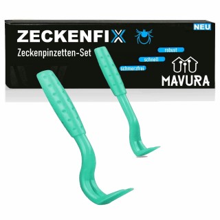 ZECKENFIX Zeckenzange Hunde Katze Zeckenpinzette Zeckenentferner Zeckenhaken Set