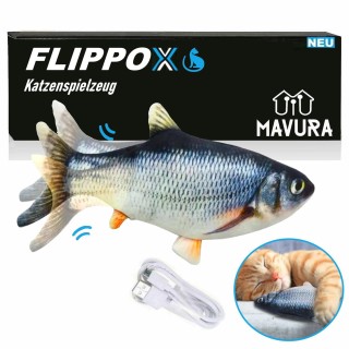 FLIPPOX - Zappelnder elektrischer Fisch Katzenspielzeug USB Fish