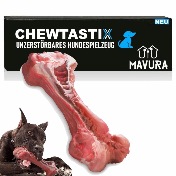 CHEWTASTIX Hunde Zahnbürste Zahnsteinentferner Zahnpflege Gummi Knochen