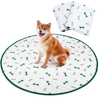 Waschbare Haustierunterlage, perfekt für runde und achteckige Haustier-Pipi-Toilettenunterlage, schnell, großer Durchmesser,