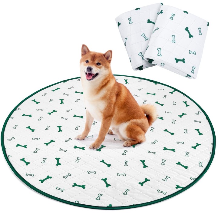 Waschbare Haustierunterlage, perfekt für runde und achteckige Haustier-Pipi-Toilettenunterlage, schnell, großer Durchmesser,