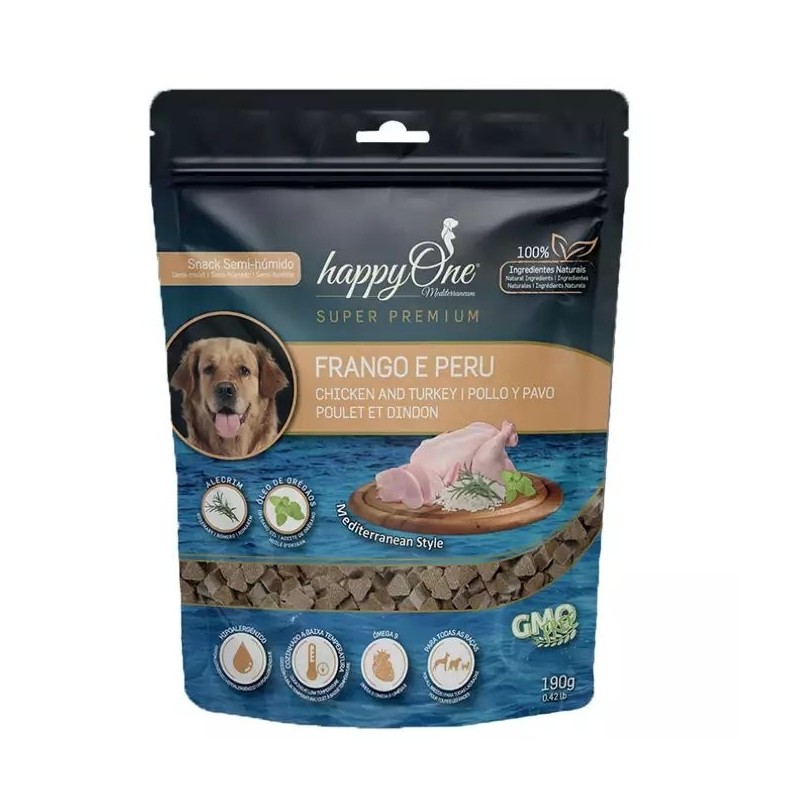 DIVINUS Halbfeuchtes Hundeleckerli Happyone Mediterraneum mit Huhn 190g
