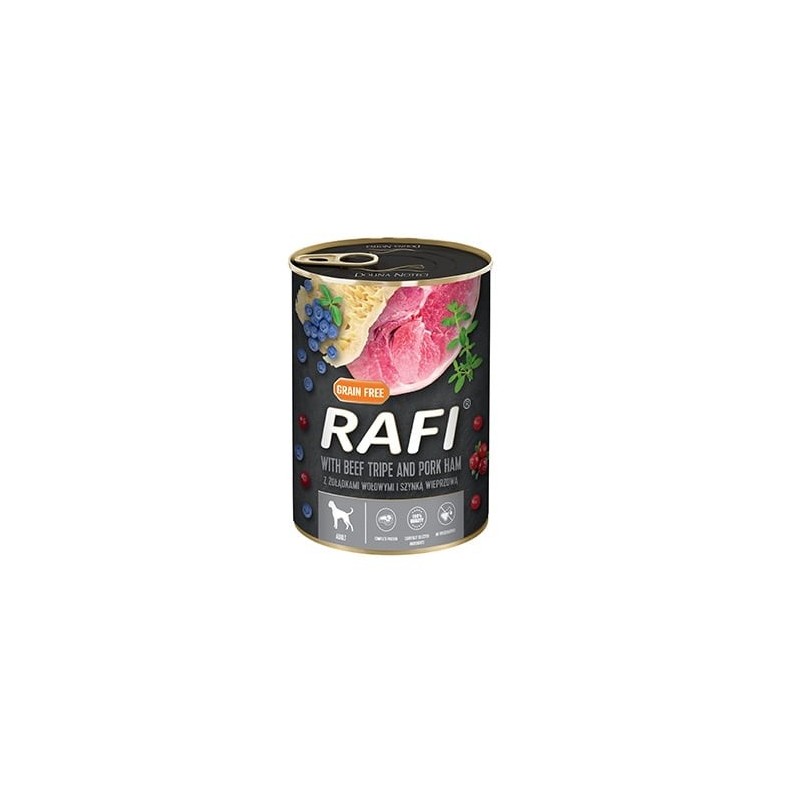 RAFI Futter mit Schinken und Rindermagen, Heidelbeeren und Preiselbeeren 400g