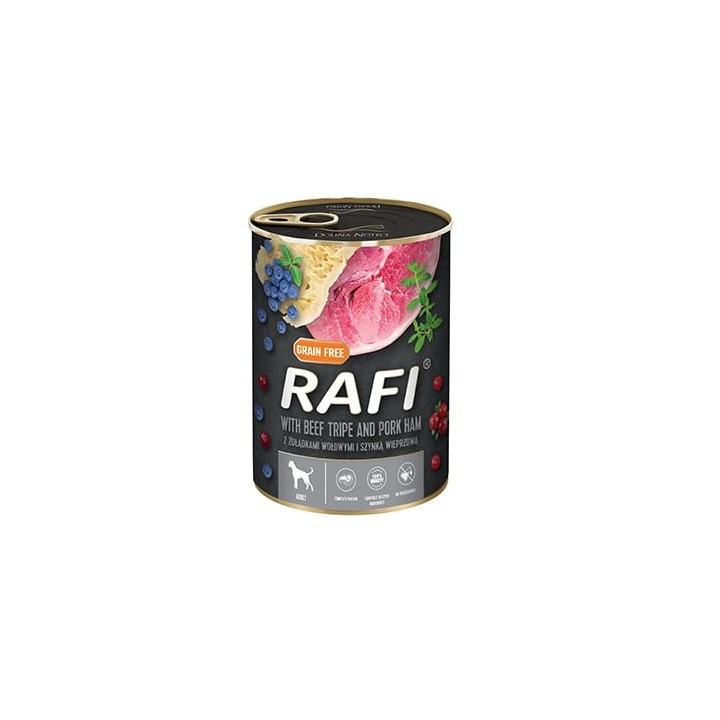 RAFI Futter mit Schinken und Rindermagen, Heidelbeeren und Preiselbeeren 400g