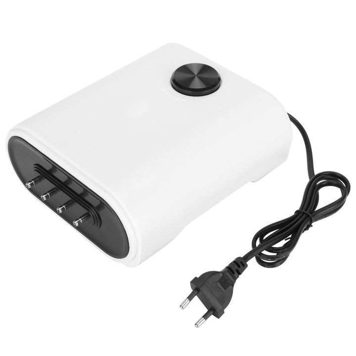 Elektronische Aquarium-Luftpumpe mit 4 Steckdosen, leise Sauerstoffpumpe, einstellbar, EU-Stecker, 220 V