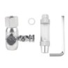 Aquarium CO2 Druckregler Rückschlagventil Messgerät Blasenzähler Mini Einzeltisch Silber silber