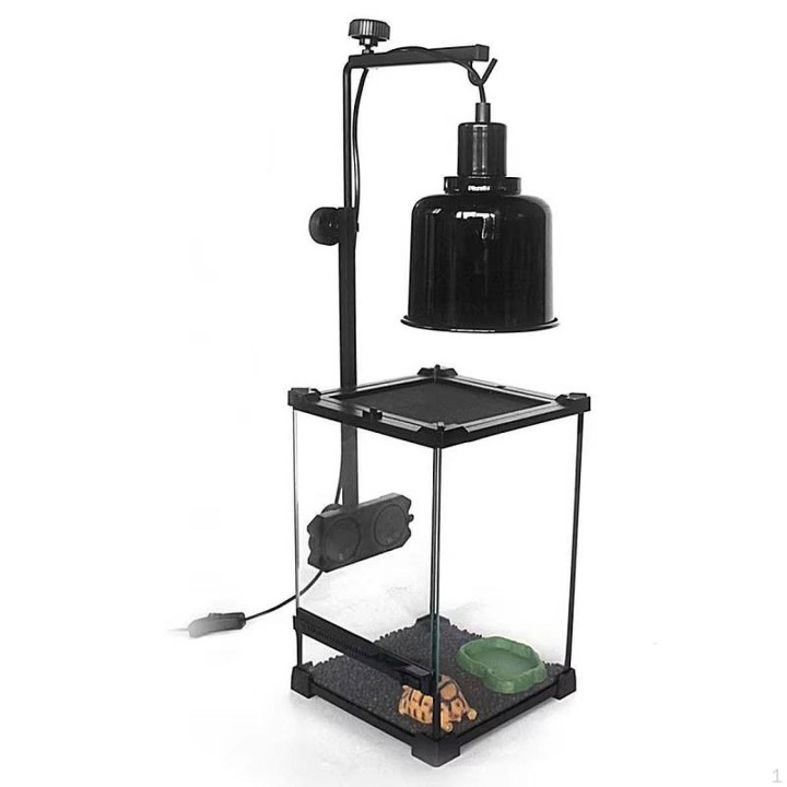 Reptil Licht Halter Wärme Lampe Einstellbare Pflanzer Boden Leuchte Halterung