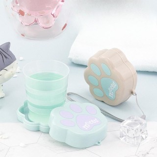 1PC Cartoon Cat Claw Klappbecher Teleskopbecher, Tragbarer Wasserbecher Reisebecher, Komprimierter Becher Home Outdoor Telesk