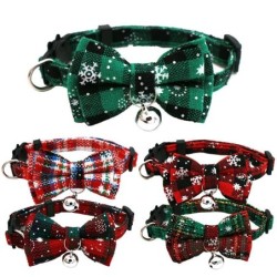Weihnachtsdekorationen Weihnachten Miniatur Hunde Katzenhalsbänder Abnehmbares Haustierhalsband Mode Exquisite Schleife Haust