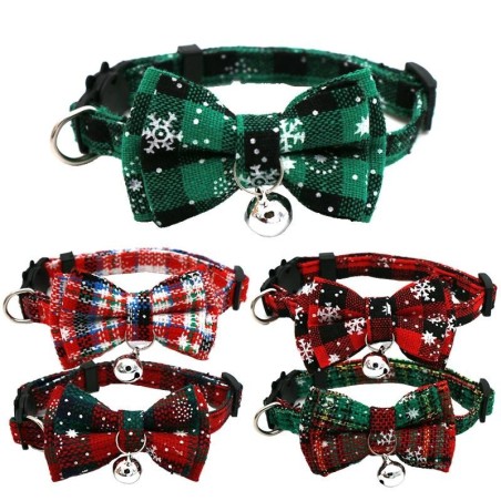 Weihnachtsdekorationen Weihnachten Miniatur Hunde Katzenhalsbänder Abnehmbares Haustierhalsband Mode Exquisite Schleife Haust