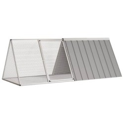 VidaXL Kaninchenkäfig Stahl Verzinkt Hasenstall Kaninchenstall 2,015 m, 80,5 cm, 71 cm