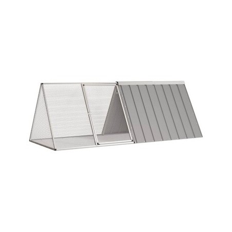 VidaXL Kaninchenkäfig Stahl Verzinkt Hasenstall Kaninchenstall 2,015 m, 80,5 cm, 71 cm