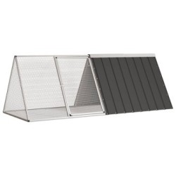 VidaXL Kaninchenkäfig Stahl Verzinkt Hasenstall Kaninchenstall mehrere Auswahl 2,015 m, 80,5 cm, 71 cm