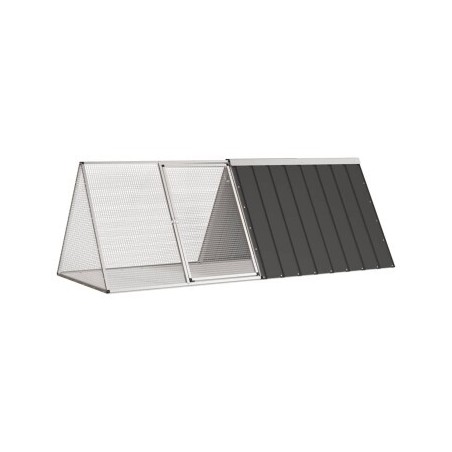 VidaXL Kaninchenkäfig Stahl Verzinkt Hasenstall Kaninchenstall mehrere Auswahl 2,015 m, 80,5 cm, 71 cm