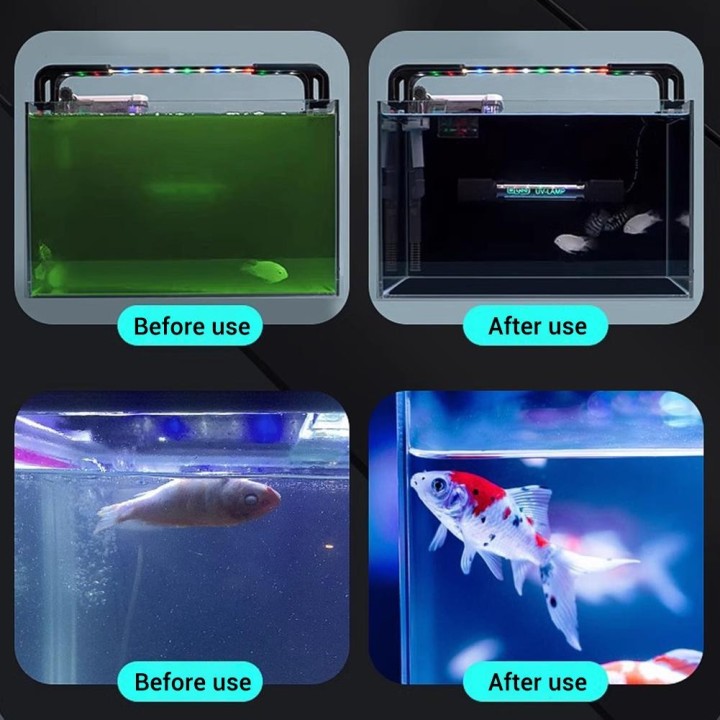 1 STÜCKE Aquarium Clean Light 15 W Tauchlicht mit Timer Wasserdichte Reinigungslampe für Teich, Schwimmbad, großes Aquarium