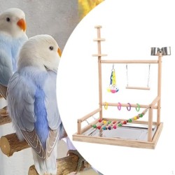 Papagei Vogel Spielplatz, Sittich Spielständer, Holz Barsch Gym Laufstall für