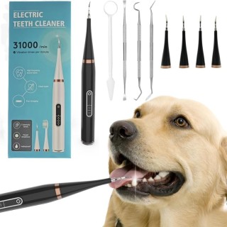 Haustierprodukte Zahnbürste Katze Mundreinigungsbürste Hundepflegebürste Ultraschall-Zahnreiniger-Entferner black