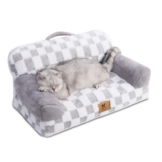 KSIIA Hundebett für Haustiere, Hundebett, inklusive abnehmbarem Bett für kleine und mittelgroße Hunde, 66 x 37 x 33, Grau, wa