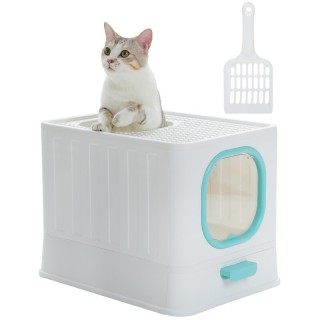 Pawz Road Katzentoilette mit Deckel blau