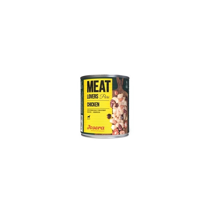 Josera Nassfutter Hund, Adult, Meat Lovers, Huhn pur 6x800 g