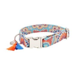 PELLINA Halsband Hund Hippie Blue silber L