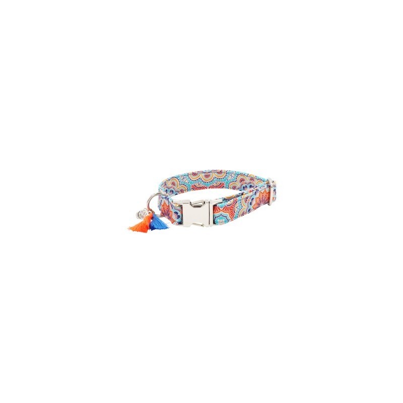 PELLINA Halsband Hund Hippie Blue silber L