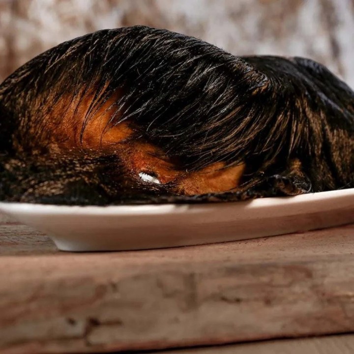 Rinderohren mit Fell, mit Muschel 1 Stück Beutel