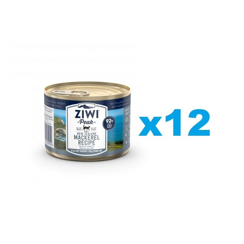 ZIWIPEAK Cat Mackerel Makrele 12 x 185 g